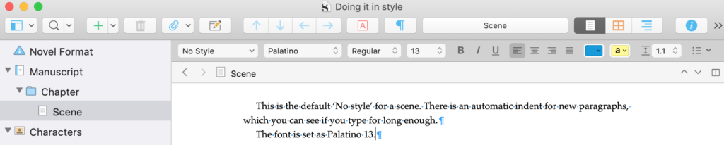 Palatino | Scrivener with No Style: Choosing your writing font