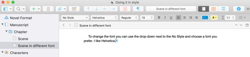 Helvetica | Scrivener with No Style: Choosing your writing font
