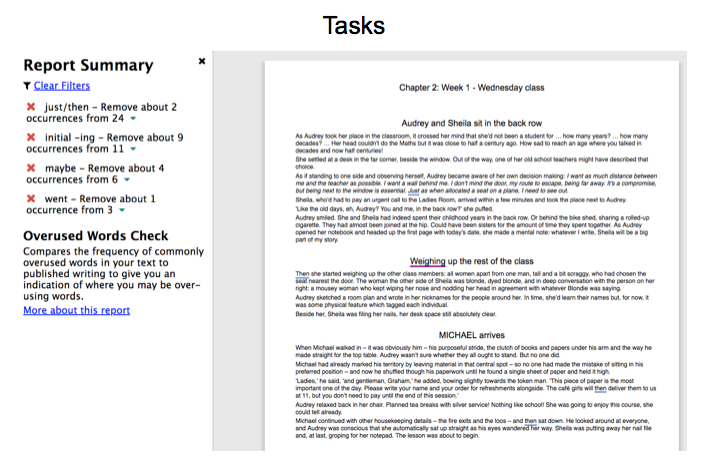 Editing toolbox Tasks