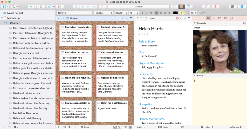 outlining with split screens