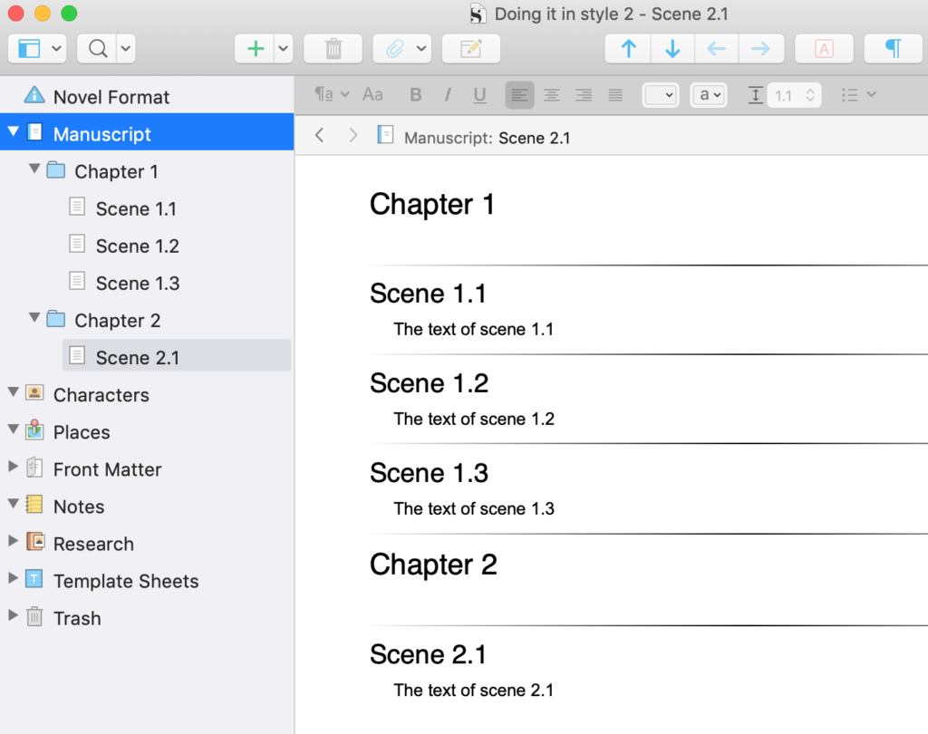 revised layout | Scrivener with No Style: Choosing your onscreen layout