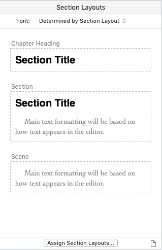 Assign section layouts