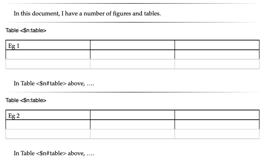 Simple cross-referencing of current table