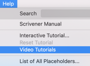 Help menu | 14-day Scrivener course