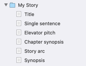 My Story folder | Providing editing services using Scrivener