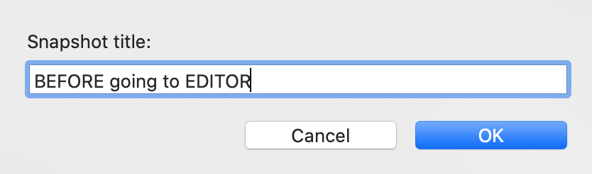 Enter a title for your snapshot