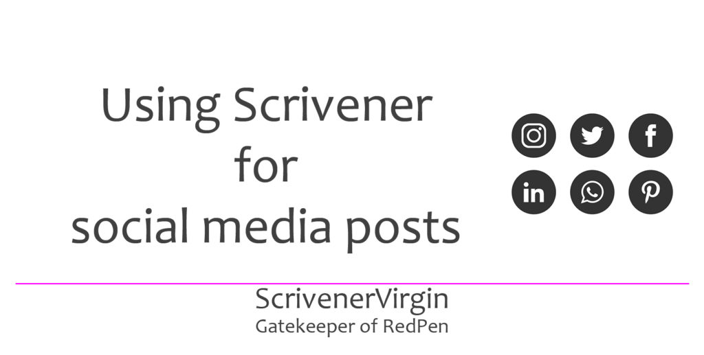 Header logo | Using Scrivener for social media posts