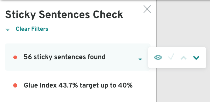 Sticky Sentence check | ProWritingAid: Readability reports