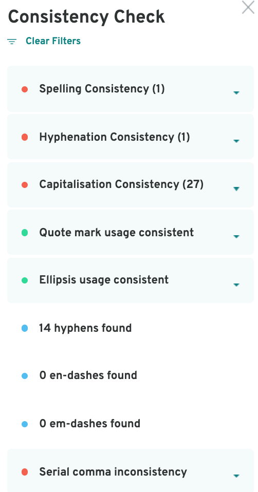 Consistency check