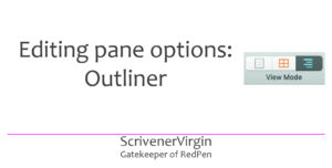 Header image | Editing pane options: Outliner