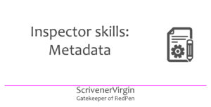 Header image | Inspector skills: Metadata