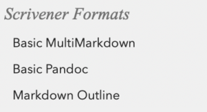 MultiMarkdown options