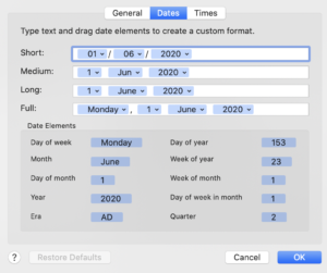 Apple Systems Preferences for Date & Time