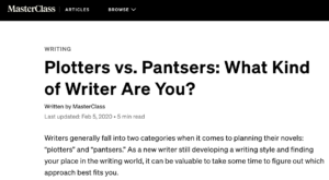 Masterclass article | Scrivener for plotters and pantsers