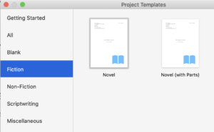 Project templates | Scrivener for novelists