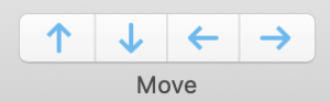 Move icon used to upgrade or downgrade courses folders