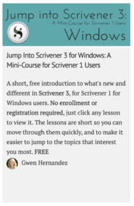 Jump into Scrivener 3