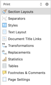 Formatting controls