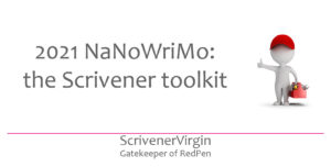 Header image | 2021 NaNoWriMo: the Scrivener toolkit