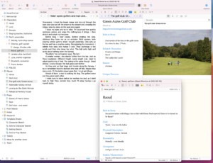 Using a reference pane | Second-fix self-editing with Scrivener: People, Places and Props
