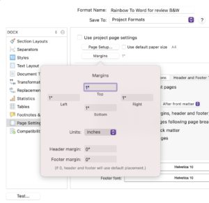 Margin setting | DIY Book Formatting with Scrivener: Page Settings