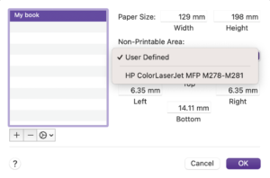 Non-Printable area option