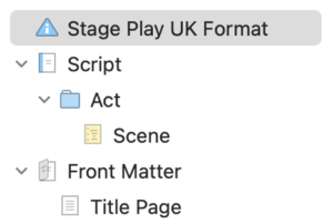 Stage Play UK format