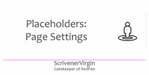 header image | Placeholders: Page Settings