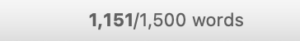 Word count and target