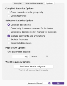 Controlling what's included | Placeholders: Statistics