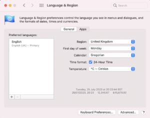 Language & Region