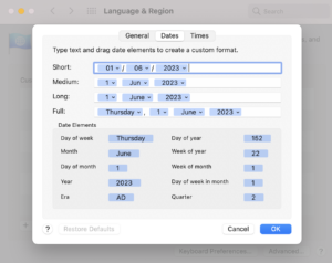 Date options | Placeholders: Current Date and Time