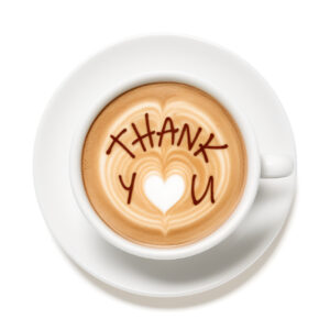 Thank you cup of coffee