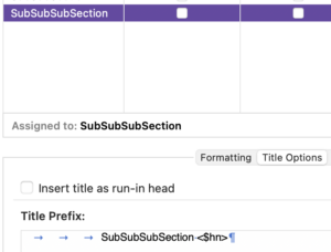 Three tab jumps | Placeholders: Hierarchical autonumbering