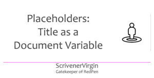 Header image | Placeholders: Title as a Document Variable