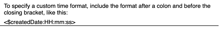 Including Time with Created Date | Placeholders: Date/Time as a Document Variable