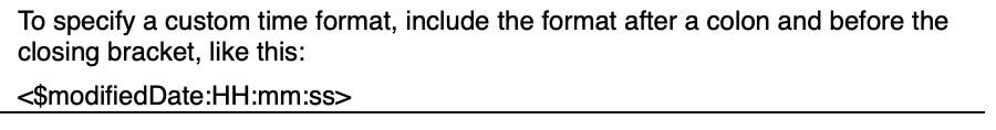 Including Time with Modified Date | Placeholders: Date/Time as a Document Variable