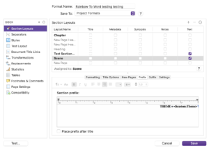 Formatting result of setting MORE field