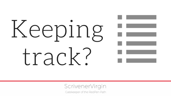 Keeping track? (Text File) | ScrivenerVirgin