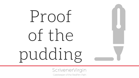 Proof of the pudding workshop | ScrivenerVirgin