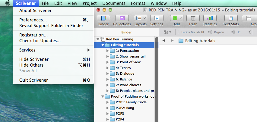 Scrivener Preferences