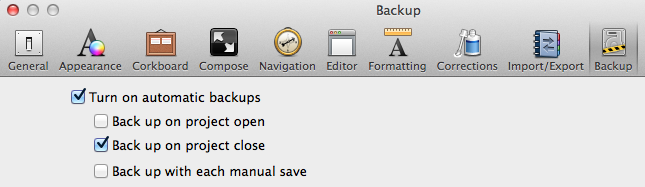 Auto backups