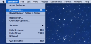 Scrivener Preferences