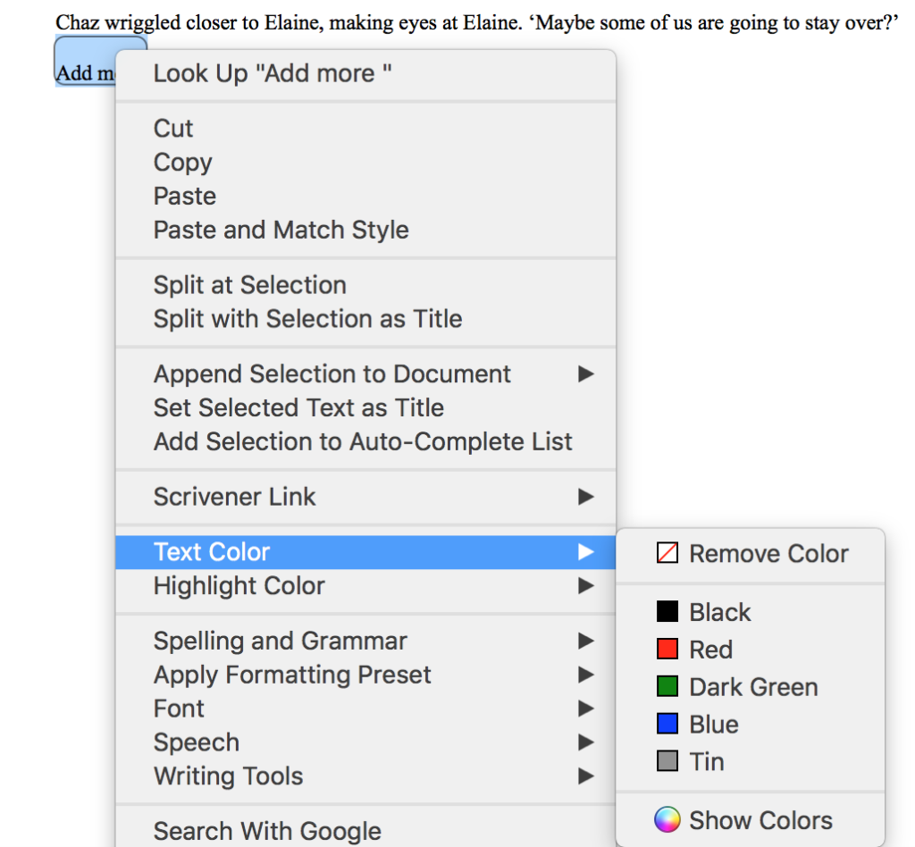 colouring example footnotes