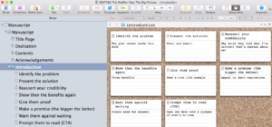 Writng an Introduction using Scrivener