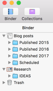 Binder for blog