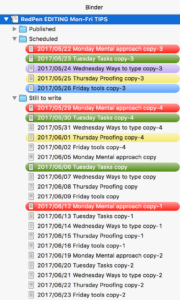 Folders in RedPen EDITING