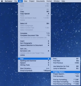 Edit Find Project Replace