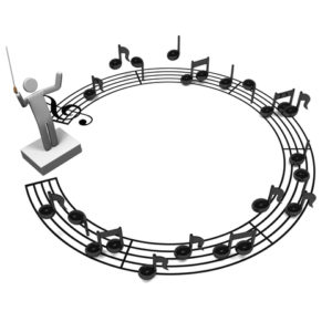 Circle Staff Notation And Musical Conductor